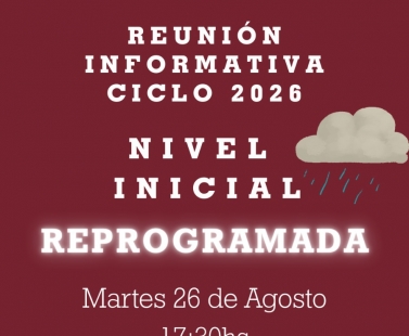 REUNIÓN INFORMATIVA CICLO 2026 REPROGRAMADA